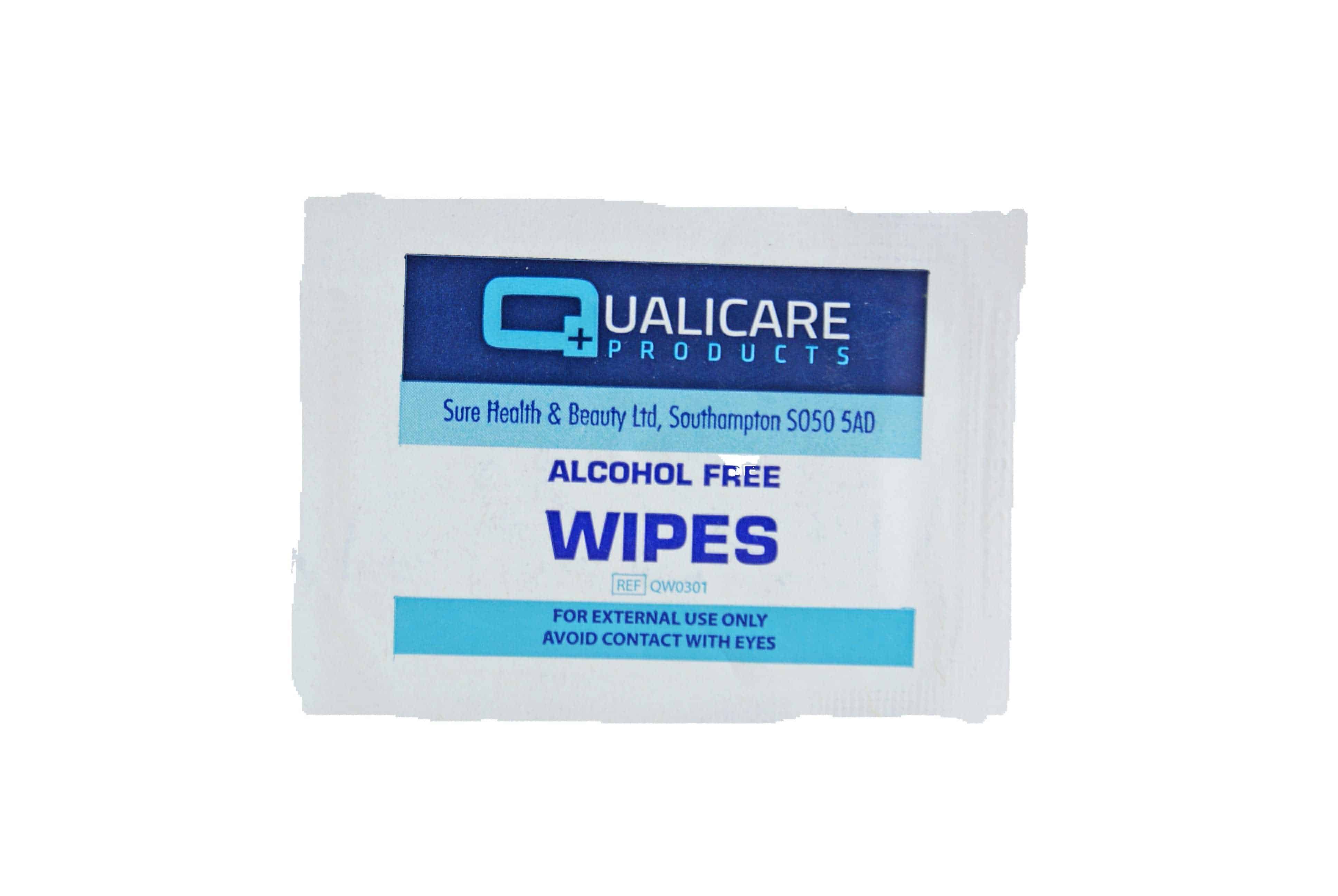 Alcohol Free Wipes - Packed in individual sachets x 100